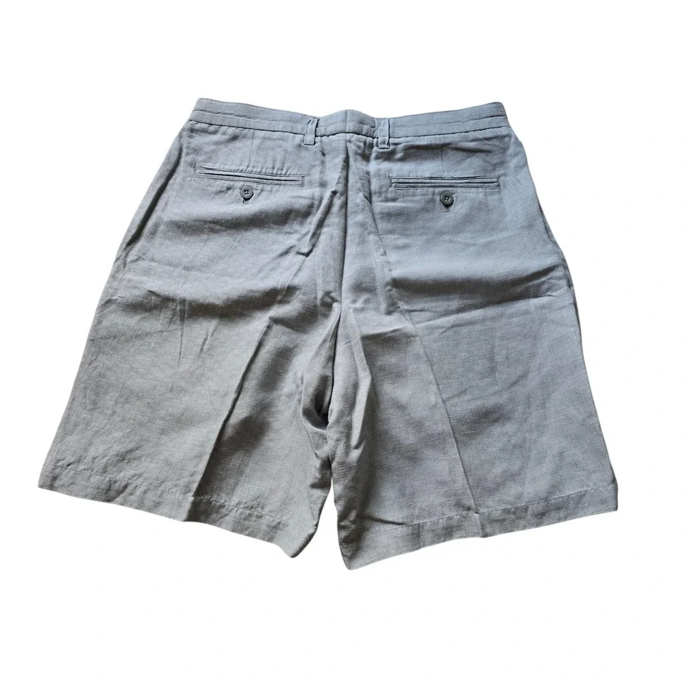 Nat Nast Mens Linen Blend Shorts Size 32 Gray